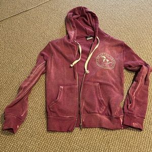 Super soft pink Great Lakes Michigan distressed look hoodie